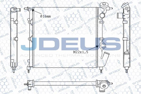 Jdeus M-0230251 - Радиатор, охлаждение двигателя autospares.lv