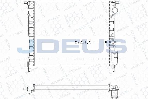 Jdeus M-0230281 - Радиатор, охлаждение двигателя autospares.lv