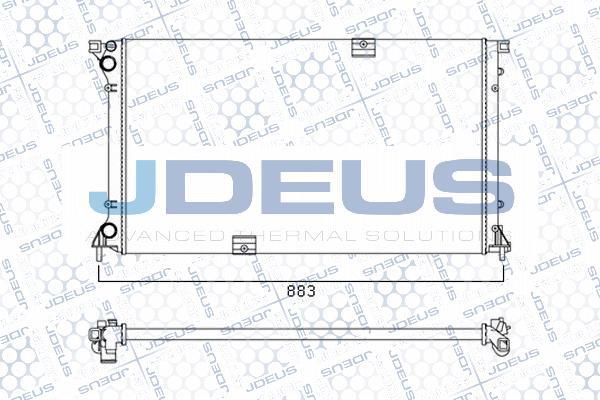 Jdeus M-0230790 - Радиатор, охлаждение двигателя autospares.lv