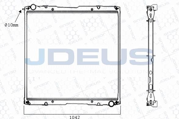 Jdeus M-141002A - Радиатор, охлаждение двигателя autospares.lv