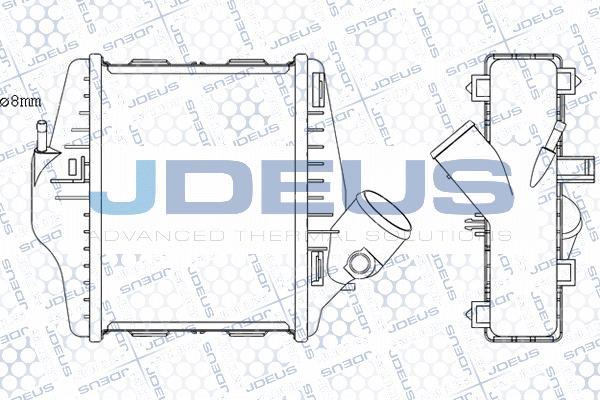 Jdeus M-875002A - Интеркулер, теплообменник турбины autospares.lv