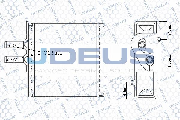 Jdeus M-2110300 - Теплообменник, отопление салона autospares.lv