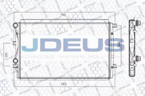 Jdeus RA0010301 - Радиатор, охлаждение двигателя autospares.lv