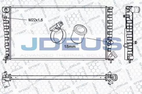 Jdeus RA0070130 - Радиатор, охлаждение двигателя autospares.lv