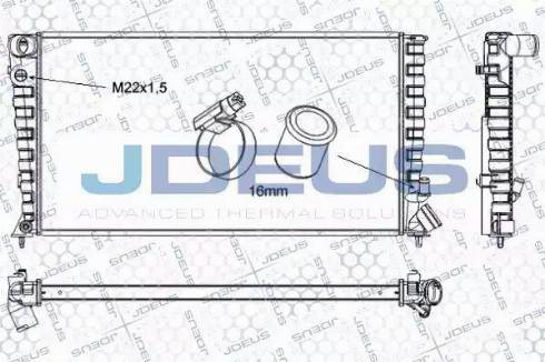 Jdeus RA0070120 - Радиатор, охлаждение двигателя autospares.lv