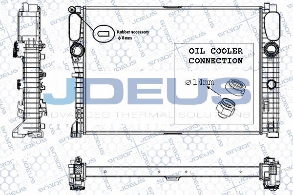 Jdeus RA0170970 - Радиатор, охлаждение двигателя autospares.lv