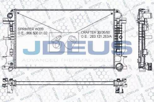 Jdeus RA0170800 - Радиатор, охлаждение двигателя autospares.lv