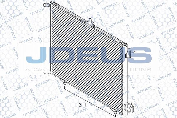 Jdeus RA7070091 - Конденсатор кондиционера autospares.lv