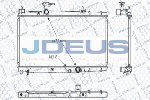 Jdeus TH0210006 - Термостат охлаждающей жидкости / корпус autospares.lv