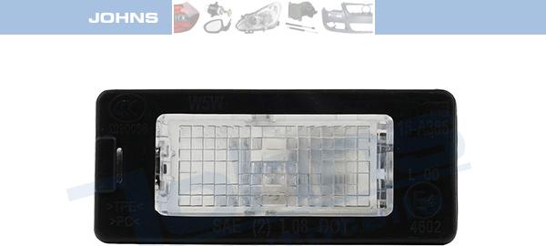 Johns 95 43 87-97 - Фонарь освещения номерного знака autospares.lv