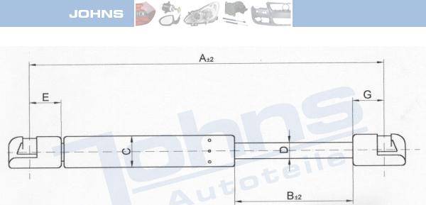 Johns 32 51 95-91 - Газовая пружина, упор autospares.lv