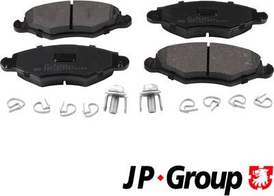 JP Group 4163600710 - Тормозные колодки, дисковые, комплект autospares.lv