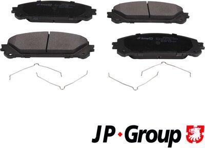 JP Group 4863607510 - Тормозные колодки, дисковые, комплект autospares.lv