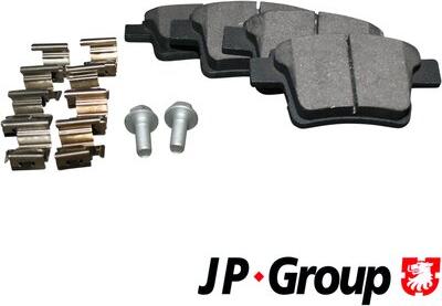 JP Group 1563700510 - Тормозные колодки, дисковые, комплект autospares.lv