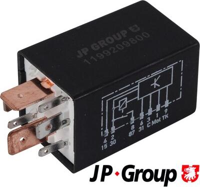 JP Group 1199209800 - Реле, топливный насос autospares.lv