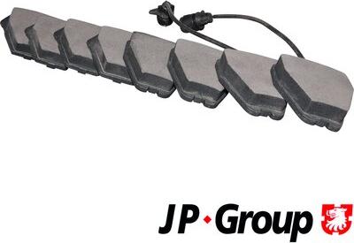 JP Group 1163602710 - Тормозные колодки, дисковые, комплект autospares.lv
