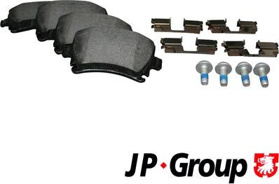 JP Group 1163705410 - Тормозные колодки, дисковые, комплект autospares.lv