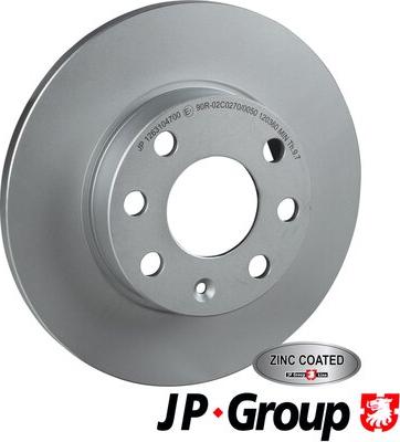 JP Group 1263104700 - Тормозной диск autospares.lv