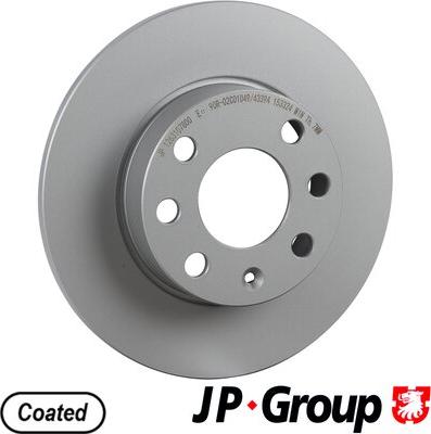 JP Group 1263107800 - Тормозной диск autospares.lv