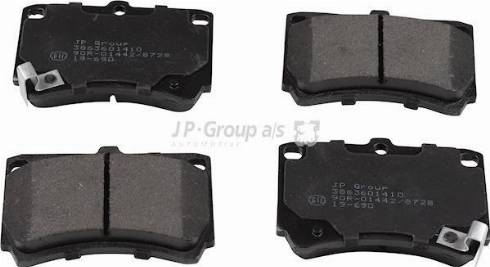 JP Group 3863601410 - Тормозные колодки, дисковые, комплект autospares.lv