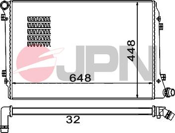 JPN 60C9062-JPN - Радиатор, охлаждение двигателя autospares.lv