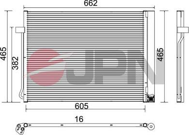 JPN 60C9083-JPN - Конденсатор кондиционера autospares.lv