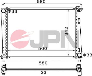 JPN 60C9026-JPN - Радиатор, охлаждение двигателя autospares.lv