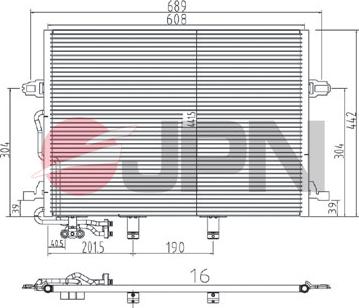 JPN 60C9102-JPN - Конденсатор кондиционера autospares.lv