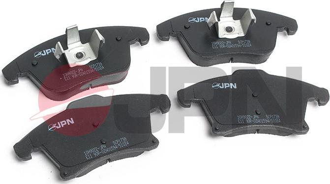 JPN 10H9022-JPN - Тормозные колодки, дисковые, комплект autospares.lv