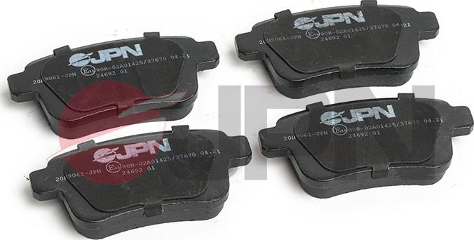 JPN 20H9061-JPN - Тормозные колодки, дисковые, комплект autospares.lv