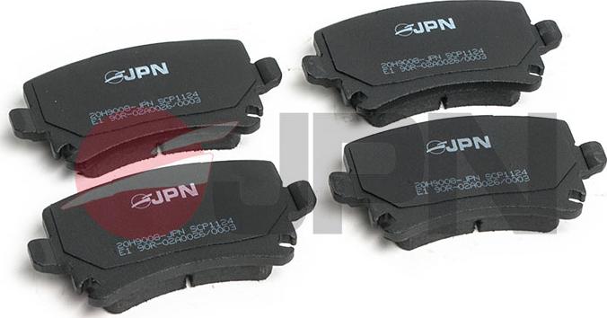 JPN 20H9008-JPN - Тормозные колодки, дисковые, комплект autospares.lv