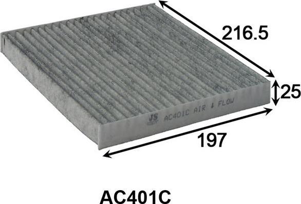 JS Asakashi AC401C - Фильтр воздуха в салоне autospares.lv