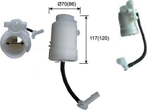 JS Asakashi FS11001 - Топливный фильтр autospares.lv