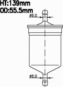 JS Asakashi FS2022 - Топливный фильтр autospares.lv