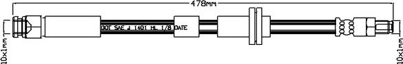 Juratek JBH1044 - Тормозной шланг autospares.lv