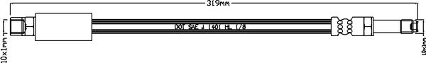 Juratek JBH1048 - Тормозной шланг autospares.lv