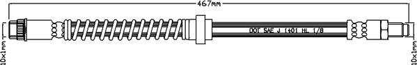 Juratek JBH1042 - Тормозной шланг autospares.lv