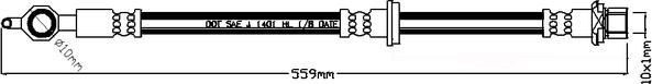 Juratek JBH1082R - Тормозной шланг autospares.lv