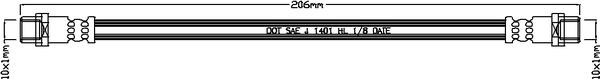 Juratek JBH1024 - Тормозной шланг autospares.lv