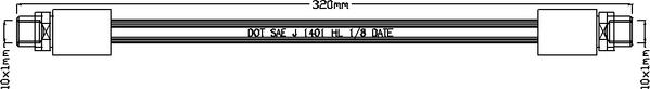 Juratek JBH1025 - Тормозной шланг autospares.lv