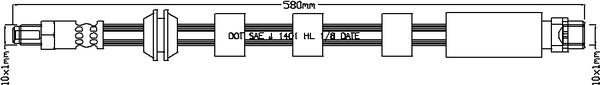 Juratek JBH1169 - Тормозной шланг autospares.lv