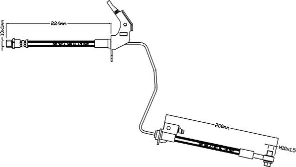 Juratek JBH1117L - Тормозной шланг autospares.lv