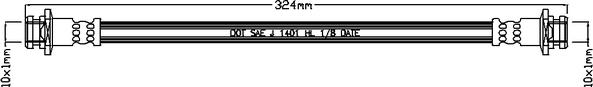 Juratek JBH1245 - Тормозной шланг autospares.lv