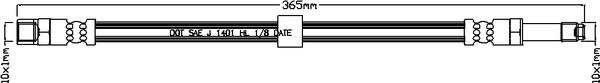 Juratek JBH1243 - Тормозной шланг autospares.lv