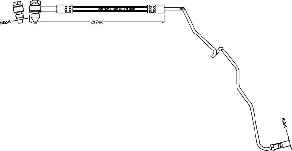 Juratek JBH1251L - Тормозной шланг autospares.lv