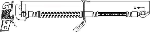 Juratek JBH1215L - Тормозной шланг autospares.lv