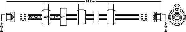 Juratek JBH1236L - Тормозной шланг autospares.lv