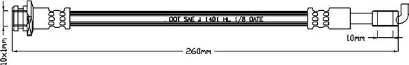 Juratek JBH1225R - Тормозной шланг autospares.lv