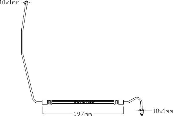 Juratek JBH1227R - Тормозной шланг autospares.lv