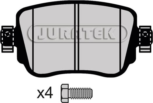 Juratek JCP4485 - Тормозные колодки, дисковые, комплект autospares.lv